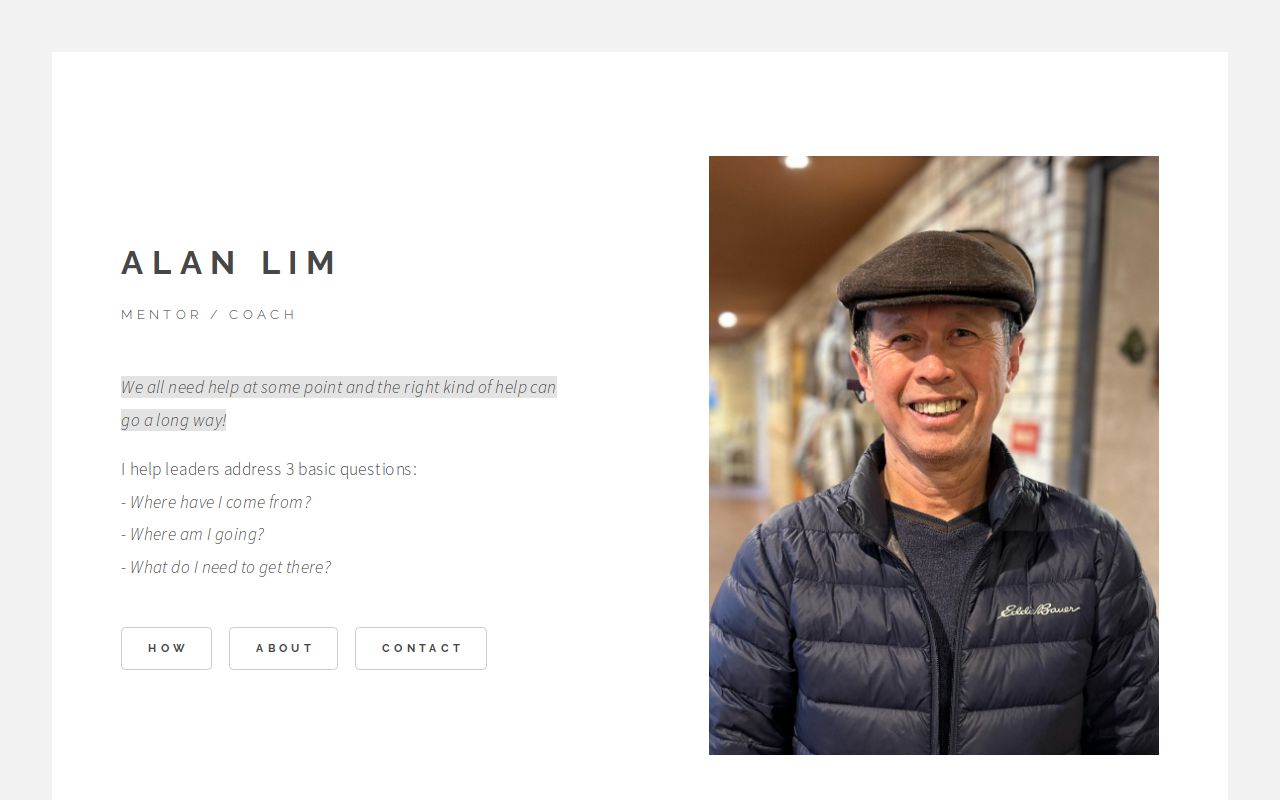 Alan Lim Mentor/Coach